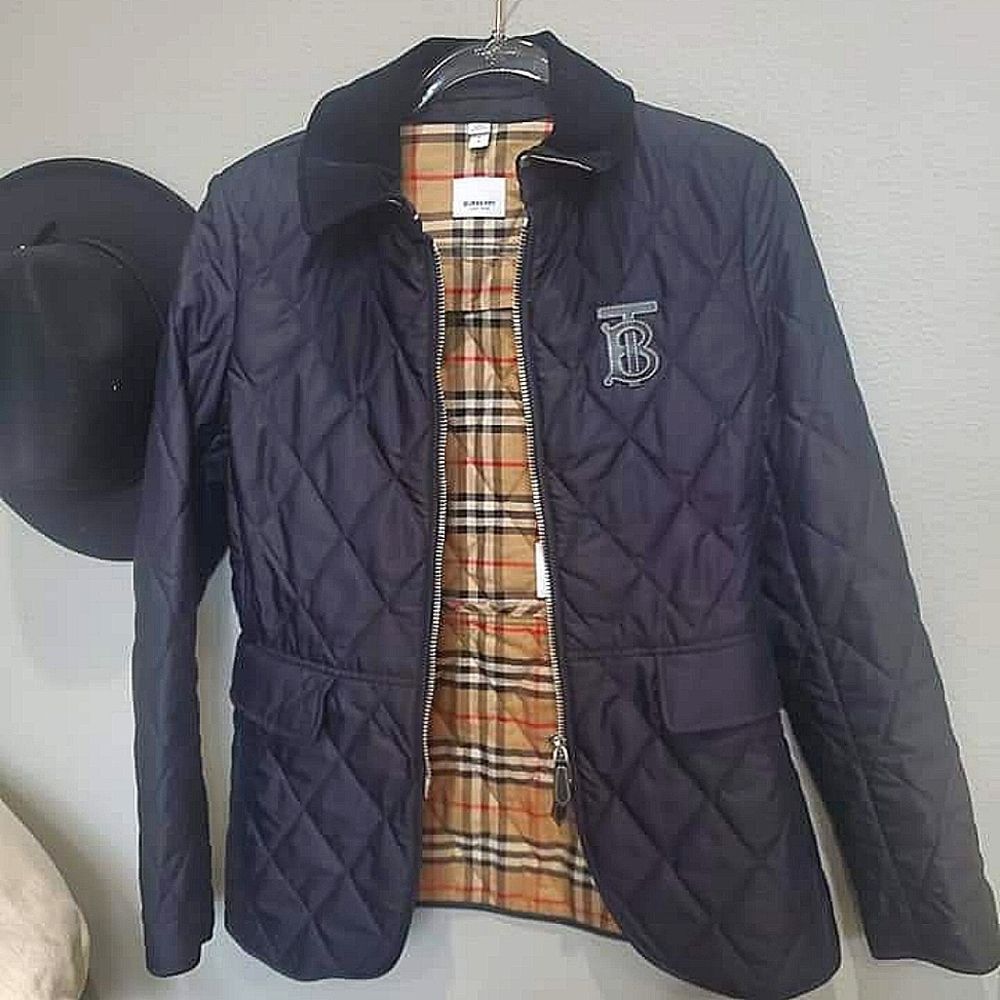 Burberry Monogram Motif Quilted Riding Jacket